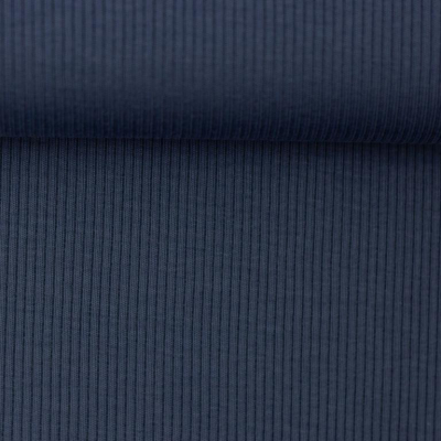 Rippjersey | MARISSA uni | Jeansblau