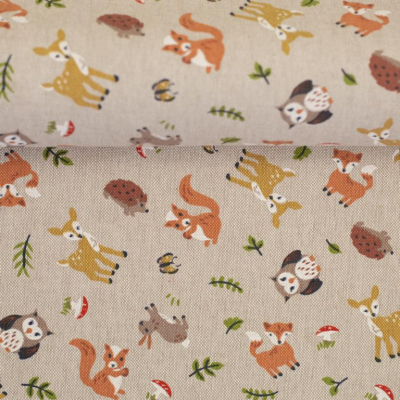 Canvas | Amar | Waldtiere Beige