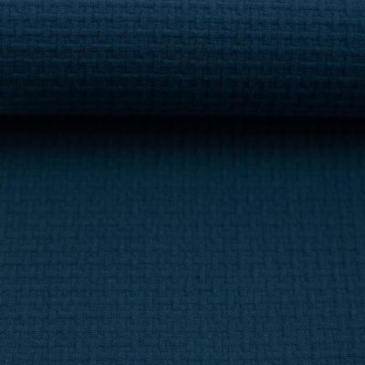 Baumwolle | Neapel Waffel Struktur | Petrol