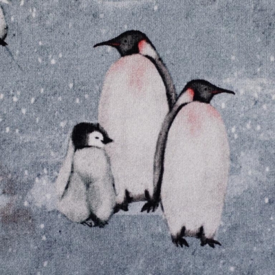 French Terry | beyond nordic by Christiane Zielinsky | Pinguine Hellblau