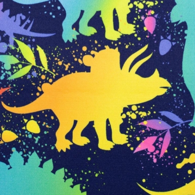 Softshell | FIETE | NANO Dinos bunt auf marineblau