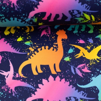 Softshell | FIETE | NANO Dinos bunt auf marineblau