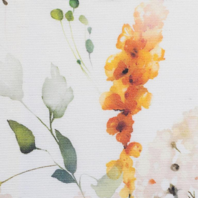 Baumwolle beschichtet | Alsfeld | Blüten Aquarell auf Weiß