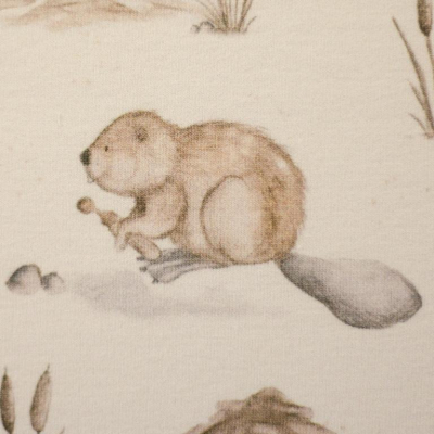 French Terry | Pond Life by Christiane Zielinsky | Biber auf Beige