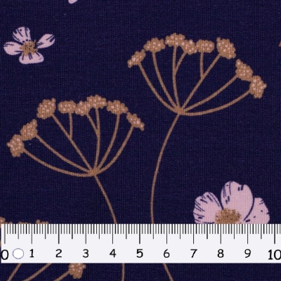 French Terry Modal | Flower Dream by Colu | Marineblau