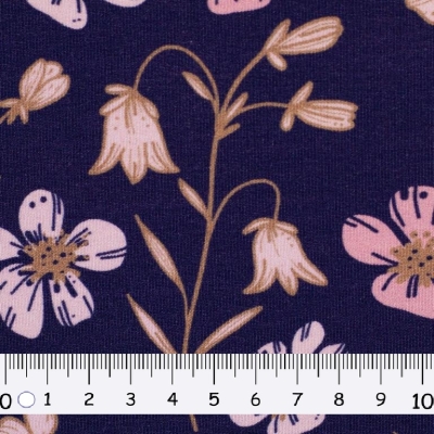 French Terry Modal | Flower Dream by Colu | Wiese Marineblau
