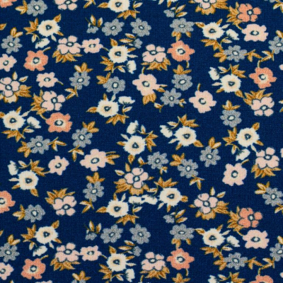 Jersey | Flowers & Wood | Marineblau