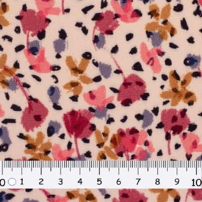 Viskose | Julia | Blumen Ecru