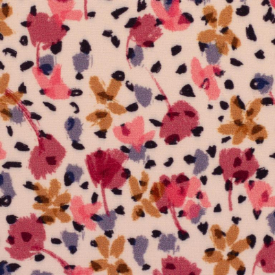 Viskose | Julia | Blumen Ecru