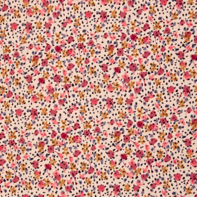 Viskose | Julia | Blumen Ecru