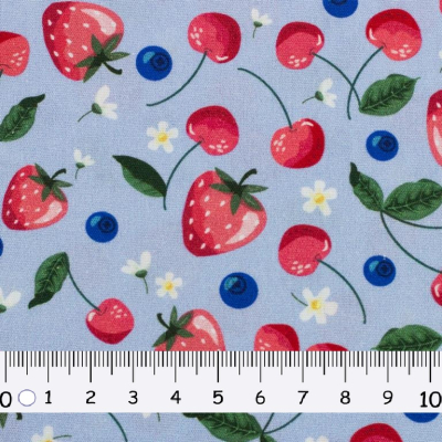 Baumwolle | FRUITS | Kirschen Erdbeeren Blaubeeren