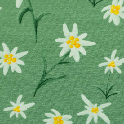 Jersey | Alpenliebe by Mrs.Mint Design | Edelweiß Stiel Grün