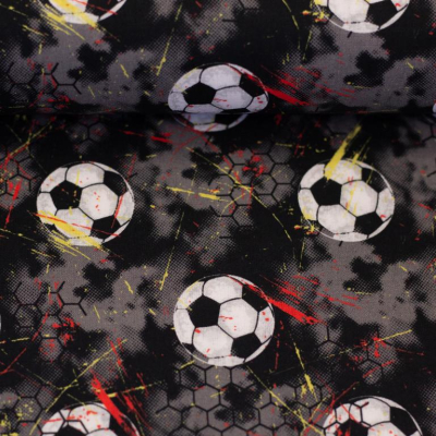 Baumwolle | FUSSBALL | Schwarz Grau