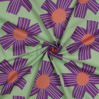 Baumwolle Voile | Nerida Hansen SUNNY DAYS | Lila Grün
