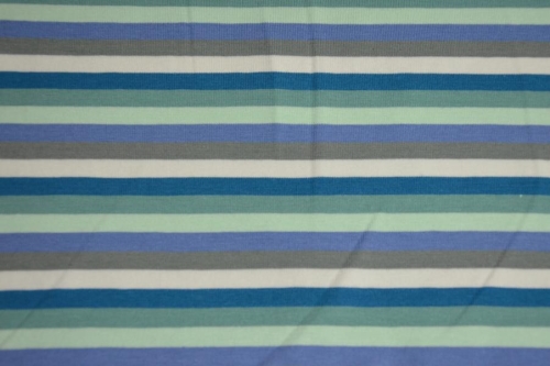 Jersey Streifen blau/türkis