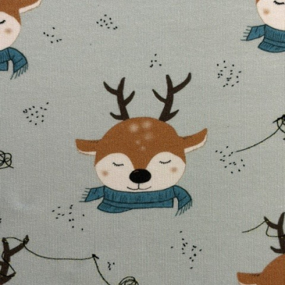 French Terry | Eigenproduktion | Reindeer Christmas mint