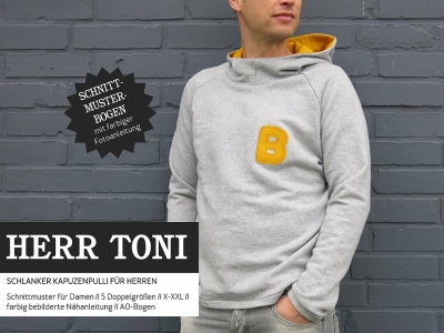 Schnitt "Herr Toni" Kapuzensweater Studio Schnittreif