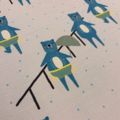 French Terry | Eigenproduktion | Bärlarina Beige Petrol