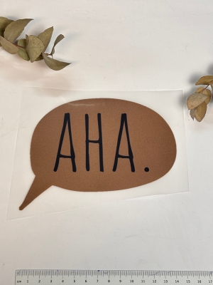 Bügelbild | AHA Sprechblase | Coffee