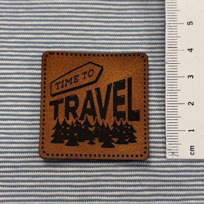 Label / Etikett | TIME TO TRAVEL | Hellbraun
