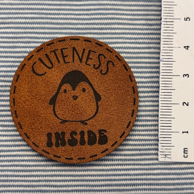 Label / Etikett | CUTENESS INSIDE | Hellbraun
