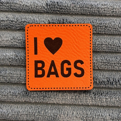 Label / Etikett | I ♥ BAGS | Orange