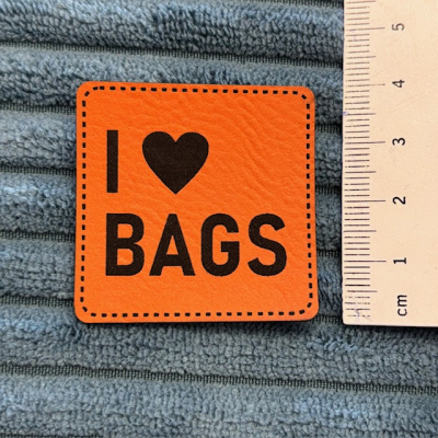Label / Etikett | I ♥ BAGS | Orange