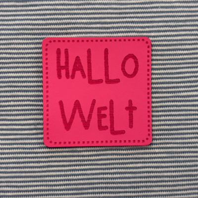 Label / Etikett | HALLO Welt | Pink