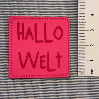 Label / Etikett | HALLO Welt | Pink