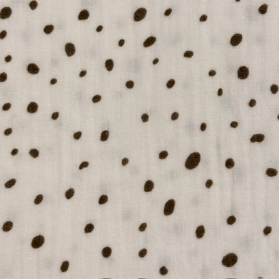 Musselin | SNOOZY | Dots Weiß Taupe