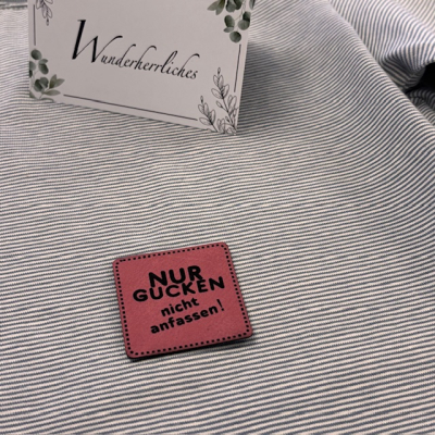 Label / Etikett | Nur gucken, nicht anfassen | Auswahl