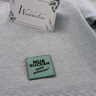 Label / Etikett | Nur gucken, nicht anfassen | Auswahl