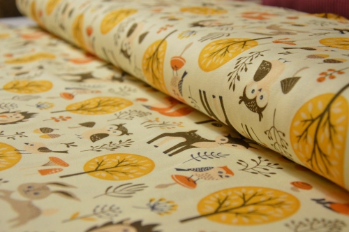 Jersey THEO Waldtiere Beige Erdtöne