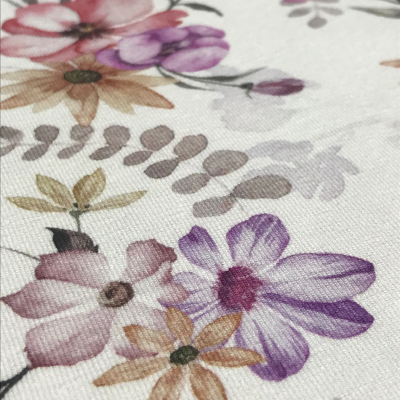 Jersey digital | Wildblumen | Aquarell weiß