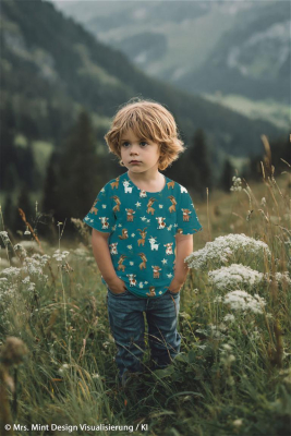 Jersey | Alpenliebe by Mrs.Mint Design | Alpentiere Petrol