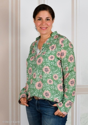 Viskose | JONNA Blumen | Grün