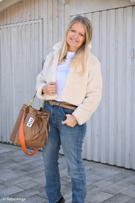 Plüsch | HELENA | Beige Wollweiß