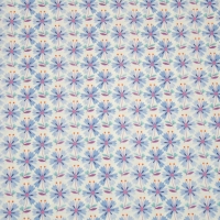 Baumwolle | Emilie | Blüten lila blau weißgrundig
