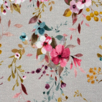 Jersey | Flowers | Grau Blumenbouquet